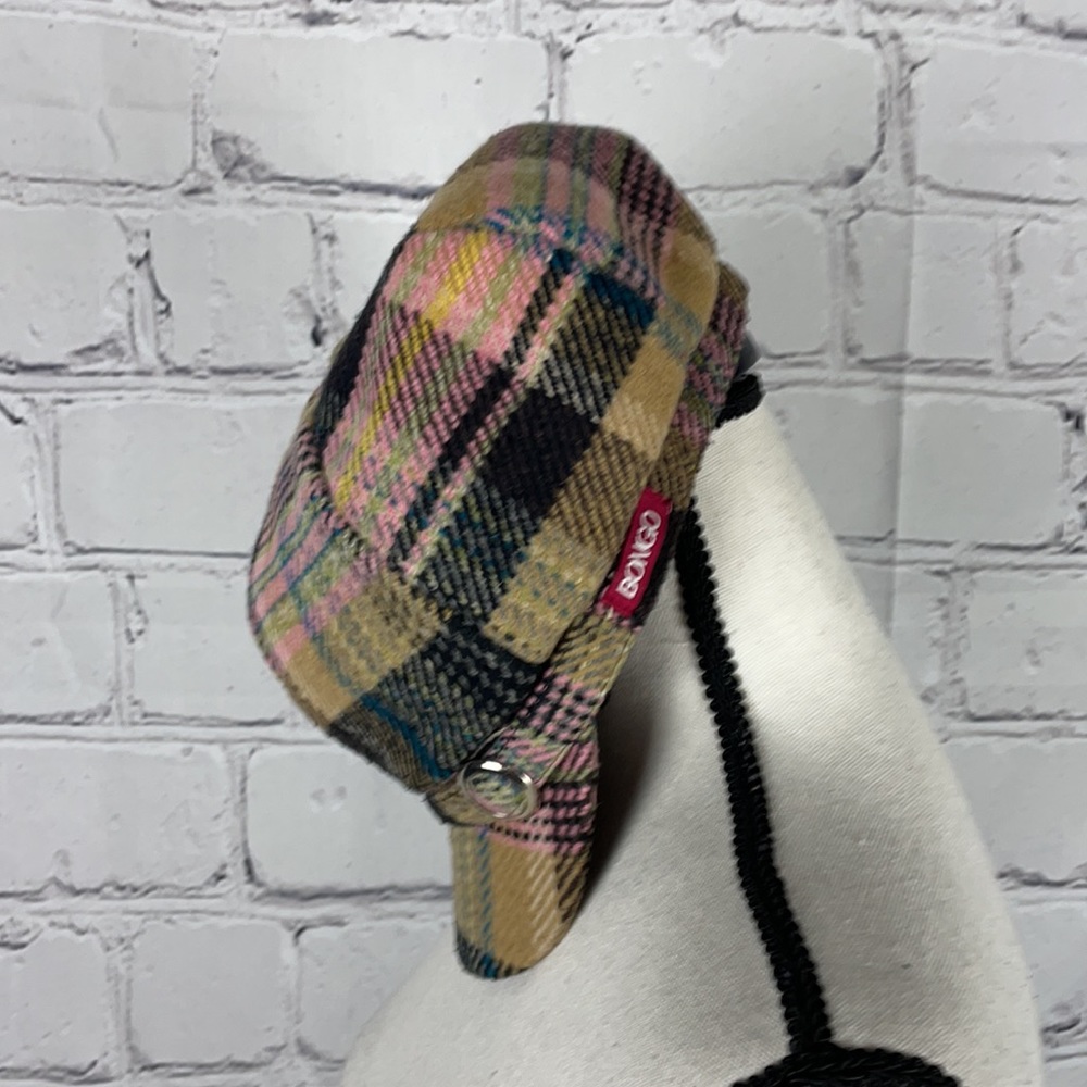 NWOT BONGO Plaid Cap Sz OS